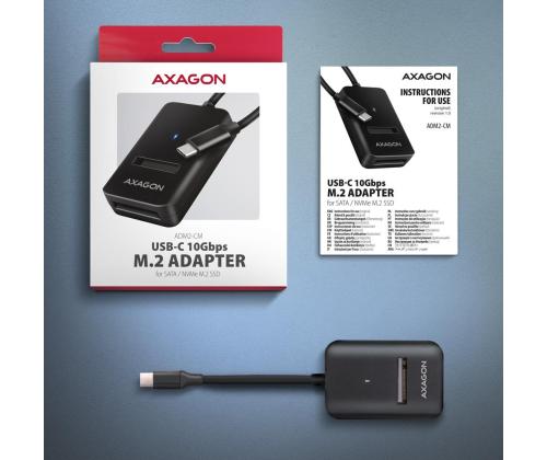 SSD ACC-SOVITIN USB-C/M.2/10GBPS 0.1M ADM2-CM AXAGON