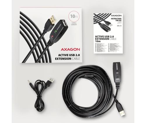 KAAPELI USB2.0 A-M/A-F AKTIIVINEN/10M ADR-210 AXAGON