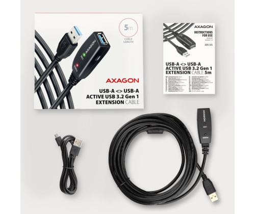 KAAPELI USB3.2 A-M/A-F AKTIIVINEN/5M ADR-305 AXAGON