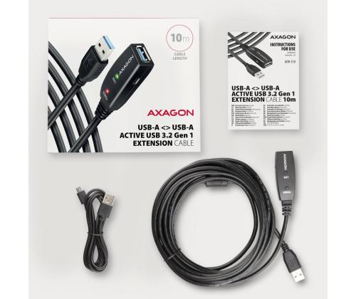KAAPELI USB3.2 A-M/A-F AKTIIVINEN/10M ADR-310 AXAGON