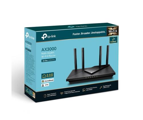 Langaton reititin TP-LINK Langaton reititin 3000 Mbps Wi-Fi 6 IEEE 802.11a IEEE 802.11 b/g IEEE 802...
