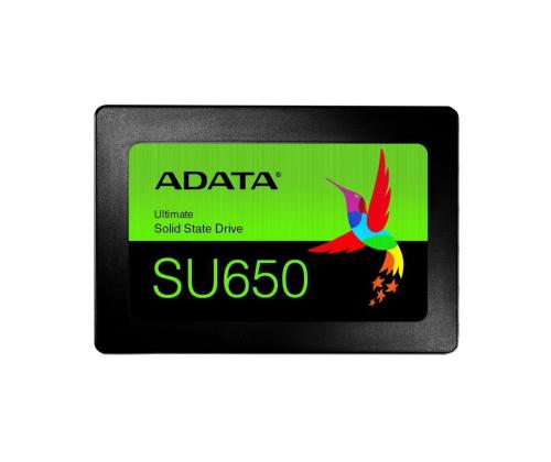 SSD ADATA SU650 512GB SATA 3.0 Kirjoitusnopeus 450 Mt/s Lukunopeus 520 Mt/s 2,5" TBW 140...