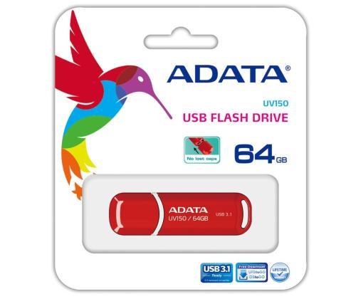 Muistitikku USB3.1 64GB punainen AUV150-64G-RRD ADATA