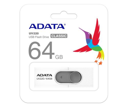 MUISTITIKKU FLASH USB2 64GB/VALKOINEN AUV220-64G-RWHGY ADATA