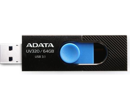 MUISTIASEMA FLASH USB3.1 64GB/MUSTA AUV320-64G-RBKBL ADATA