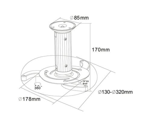 Projektorikiinnike 15KG BEAMER-C80 NEOMOUNTS
