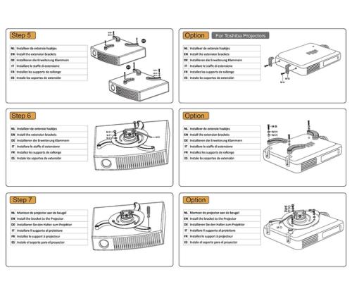 PROJEKTORIN KATTOKIINNIKE/BEAMER-C80WHITE NEOMOUNTS
