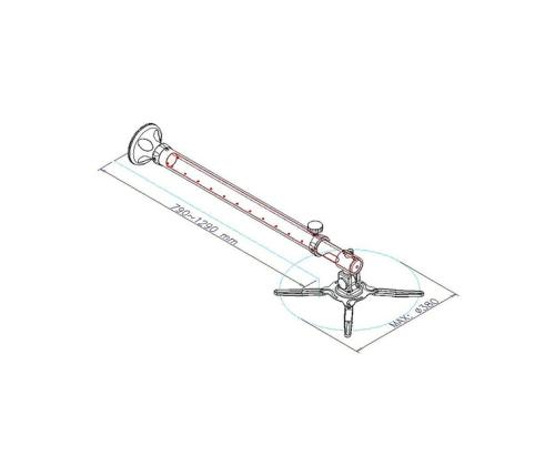 PROJEKTORIN ACC SEINÄKIINNIKE/BEAMER-W100SILVER NEOMOUNTS