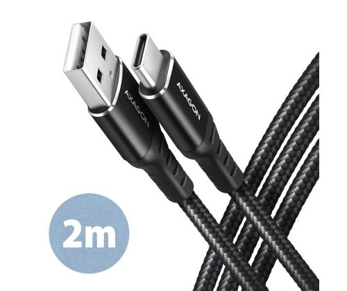 KAAPELI USB-C USB2.0 2M/MUSTA BUCM-AM20AB AXAGONIIN