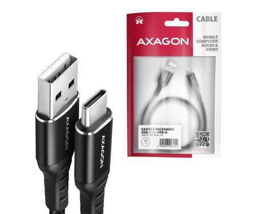 KAAPELI USB-C USB2.0 2M/MUSTA BUCM-AM20AB AXAGONIIN