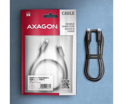 KAAPELI USB-C USB-C 1M 240W/8K MUSTA BUCM4X-CM10AB AXAGON