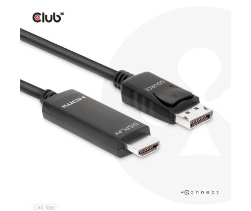 KAAPELI DP JA HDMI 3M/M/M CAC-1087 CLUB3D