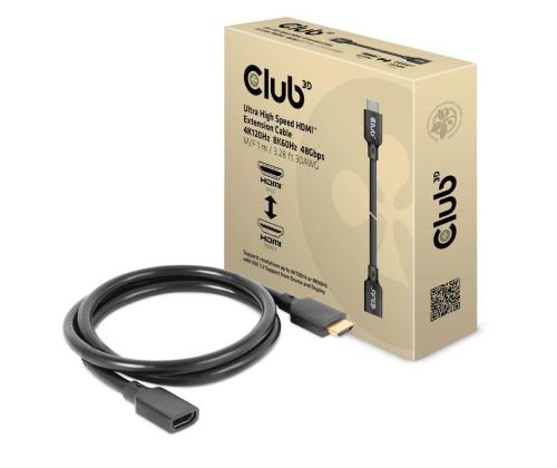 KAAPELI HDMI-HDMI 1M/M/F CAC-1322 CLUB3D
