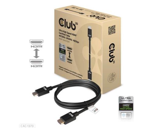KAAPELI HDMI HDMI 1,5M/M/M CAC-1370 CLUB3D