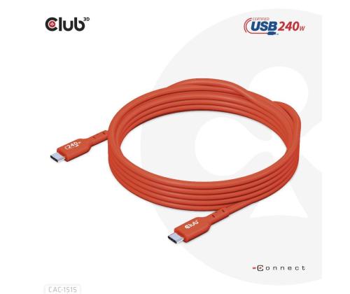 KAAPELI USB-C USB-C 4M/M/M CAC-1515 CLUB3D