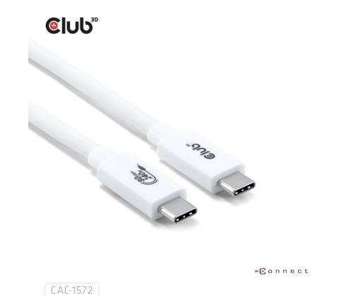 KAAPELI USB-C USB-C 1.2M/VALKOINEN CAC-1572 CLUB3D