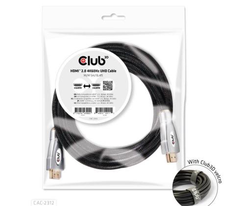 KAAPELI HDMI HDMI 5M/M/M/M CAC-2312 CLUB3D
