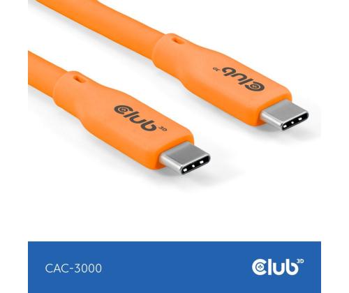 KAAPELI USB-C USB-C 2M/M/M ORANSSI CAC-3000 CLUB3D