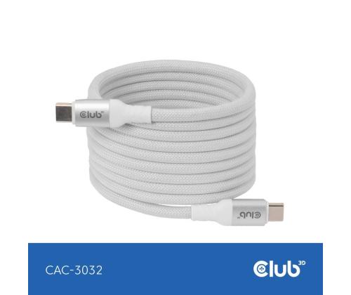 KAAPELI USB-C USB-C 2M/MAGNEETTINEN VALKOINEN CAC-3032 CLUB3D