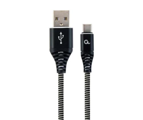KAAPELI USB-C USB2 1M BLK/WHT/CC-USB2B-AMCM-1M-BW GEMBIRD GEMBIRD