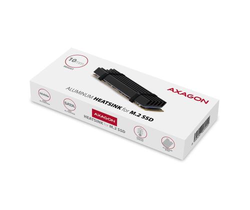 SSD ACC JÄÄHDYTIN M.2 2280/10MM CLR-M2L10 AXAGON