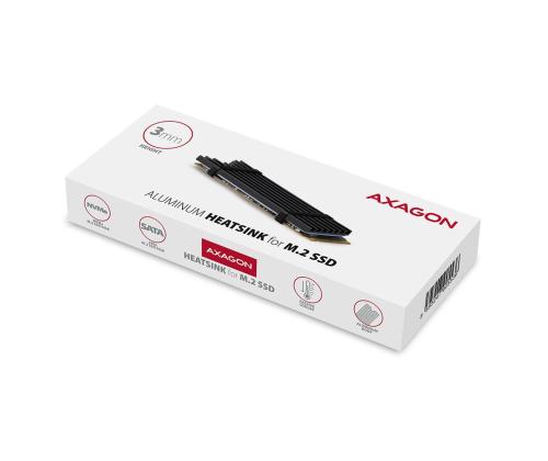 SSD ACC JÄÄHDYTIN M.2 2280/3MM CLR-M2L3 AXAGON