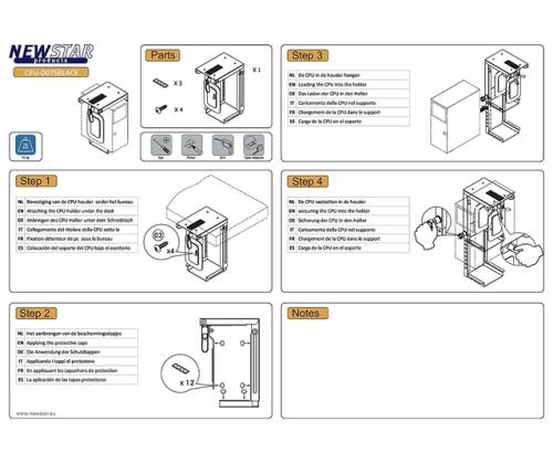 PC ACC PÖYTÄKIINNIKE 10KG/CPU-D075MUSTA NEOMOUNTS-KIINNIKKEET