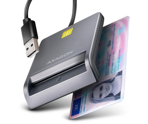 KORTINLUKIJA LITTEÄ SMARTCARD/ID/USB2.0 1.3M CRE-SM3T AXAGON