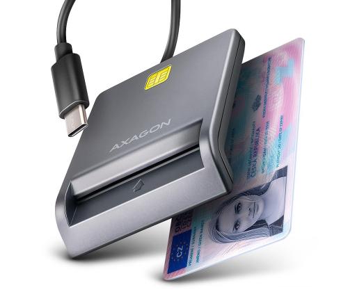 KORTINLUKIJA LITTEÄ SMARTCARD/ID/USB-C 1.3M CRE-SM3TC AXAGON