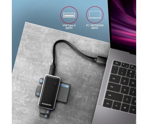 KORTINLUKIJA MINI 5-PAIKKAINEN/USB2.0 0.1M CRE-X1 AXAGON