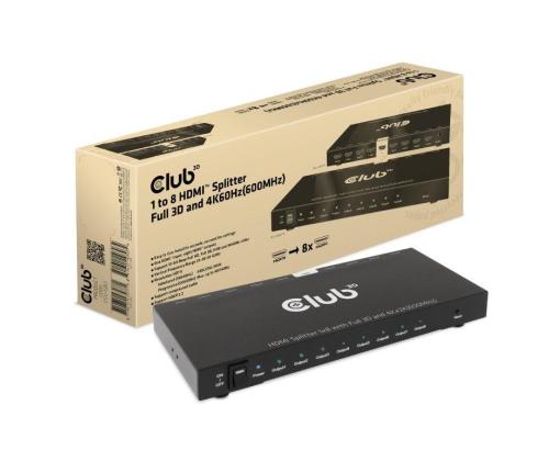 I/O VIDEO SPLITTER HDMI 8PORT/3D 4K 60HZ CSV-1383 CLUB3D