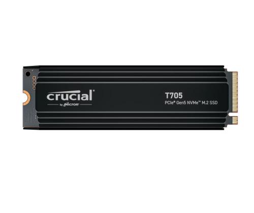 SSD CRUCIAL T705 1TB M.2 PCIe Gen5 NVMe Kirjoitusnopeus 10200 Mt/s Lukunopeus 13600 Mt/s...