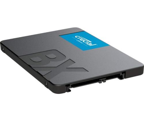 SSD CRUCIAL BX500 2TB SATA 3.0 Kirjoitusnopeus 500 Mt/s Lukunopeus 540 Mt/s 2,5" TBW 720...
