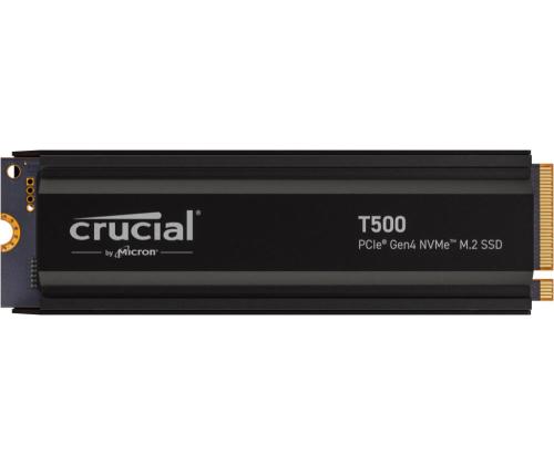 SSD CRUCIAL T500 2TB M.2 PCIe Gen4 NVMe 3D NAND Kirjoitusnopeus 7000 Mt/s Lukunopeus 7400...