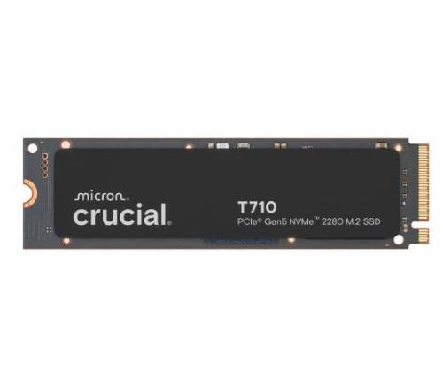SSD CRUCIAL T710 2TB M.2 PCIe Gen5 NVMe Kirjoitusnopeus 13800 Mt/s Lukunopeus 14500 Mt/s...