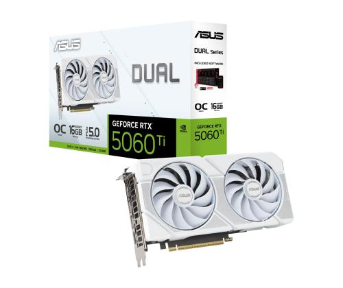 VGA PCIE16 RTX5060TI 16GB/DUAL-RTX5060TI-O16G-WHITE ASUS