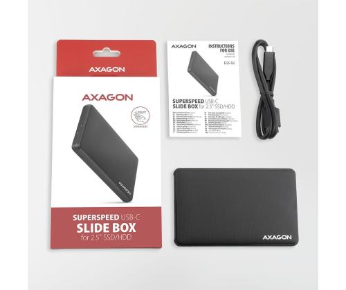 Kiintolevyn ACC-kotelo 2.5&amp;quot;/USB-C EE25-SLC AXAGON