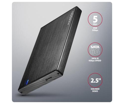 Kiintolevyn ACC-kotelo 2.5&amp;quot;/USB3.2 EE25-XA6C AXAGON