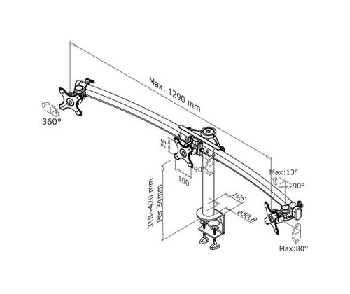 TV-SET ACC PÖYTÄKONE MUSTA/19-27&amp;quot; FPMA-D700D3 NEOMOUNTS