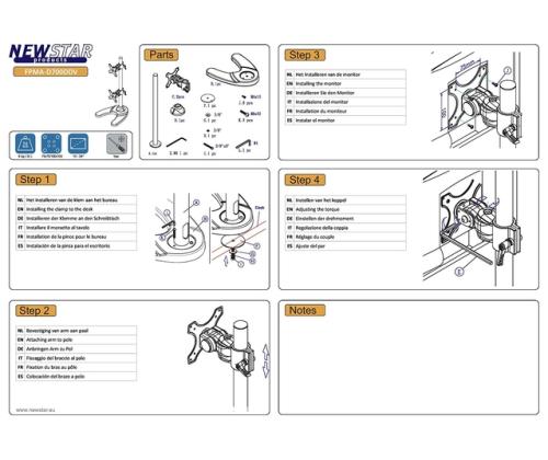 TV-SET ACC PÖYTÄKONE MUSTA/10-24&amp;quot; FPMA-D700DDV NEOMOUNTS