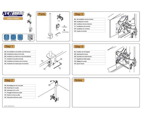TV SETTI ACC PÖYTÄKIINNIKE MUSTA/10-24" FPMA-D700DV NEOKINNITTIMET