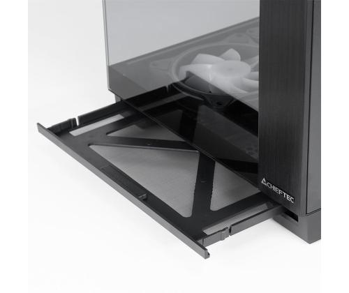 Kotelo CHIEFTEC VISIO GM-30B-TG-OP MidiTower Case tuotteen ominaisuudet Läpinäkyvä paneeli Ei sisälly...