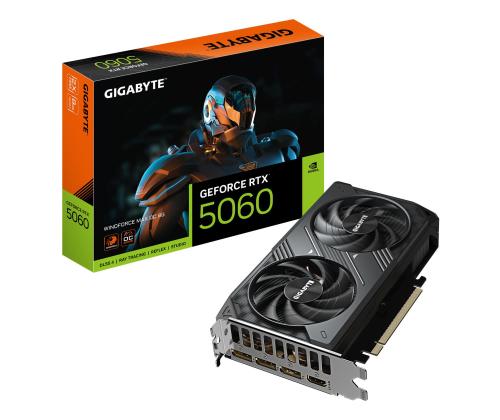 Näytönohjain GIGABYTE NVIDIA GeForce RTX 5060 2512 MHz 8 GB GDDR7 128 bit PCI Express 5.0 Active...