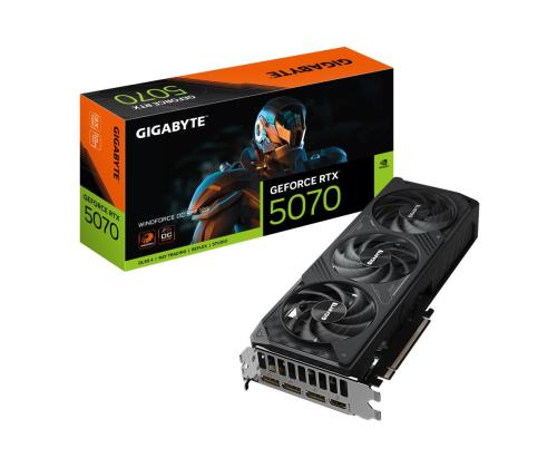 Näytönohjain GIGABYTE NVIDIA GeForce RTX 5070 NVIDIA GeForce RTX 5070 12 GB GDDR7 192 bit PCIE 5.0 16x GPU 2542 MHz...