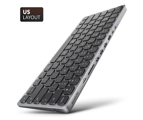 NÄPPÄIMISTÖ + I/O-KESKITIN 9IN1/0.6M HMC-KB-US AXAGO