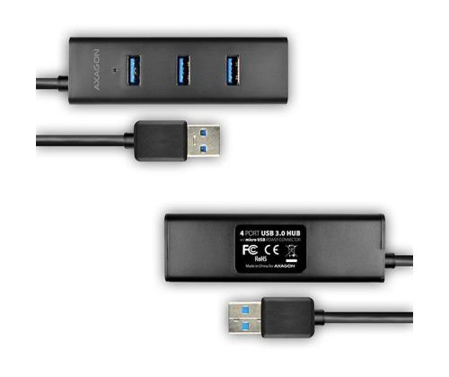 I/O HUB USB3.0 4PORT LATAUS/1.2M HUE-S2BL AXAGON