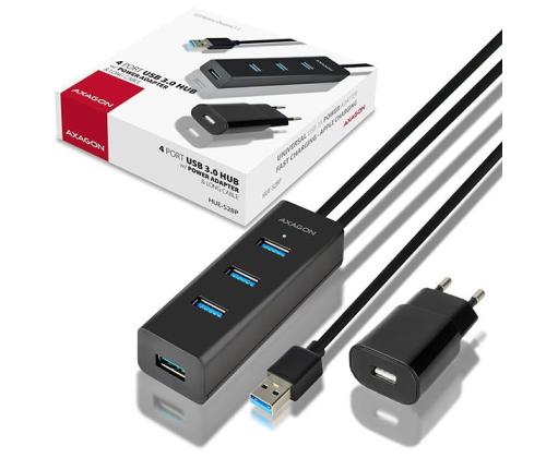 I/O HUB USB3.0 4PORT LATAUS/W/AC 1.2M HUE-S2BP AXAGON