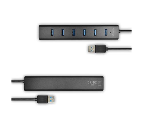 I/O HUB USB3.0 7PORT LATAUS/W/AC 1.2M HUE-SA7BP AXAGON