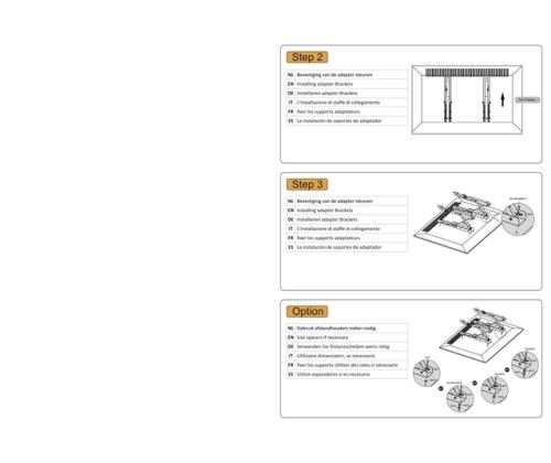 TV SET ACC SEINÄKIINNIKE MUSTA/LED-VW1000MUSTA NEOMOUNTS