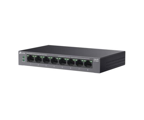 Kytkin TP-LINK LS108GP Työpöytä/jalusta 8x10Base-T / 100Base-TX / 1000Base-T PoE+ portit 8 LS108GP